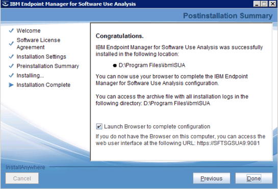 sua 9 installer complete