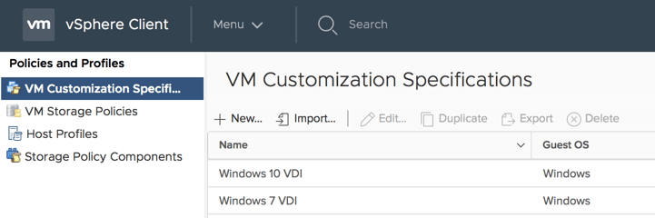 vm customisation